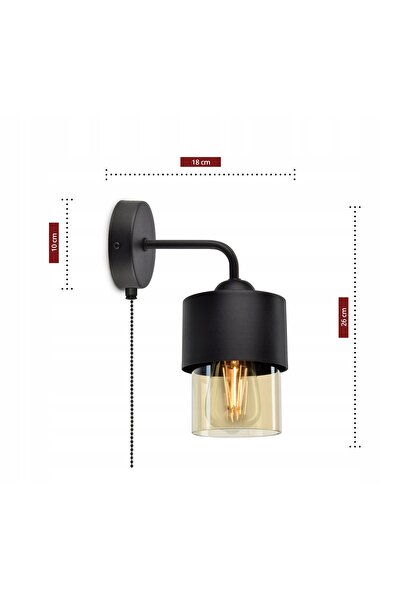NO BRAND Aplică de perete, Abajur, Metal, Sticlă, Honey, LED