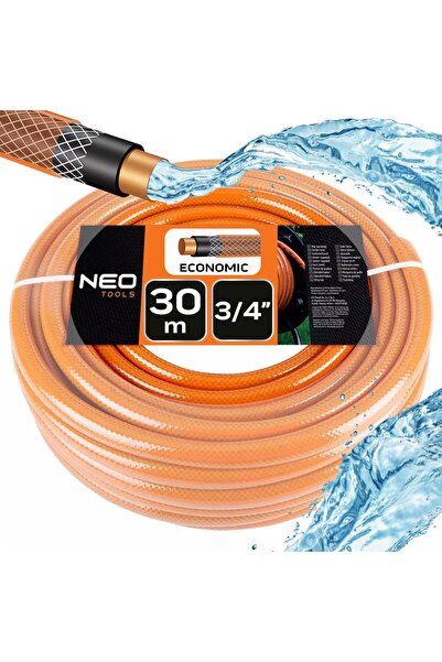 NEO Tools Furtun de grădină NEO 3/4"x30m + Aspersor drept + Fitinguri + Conec...