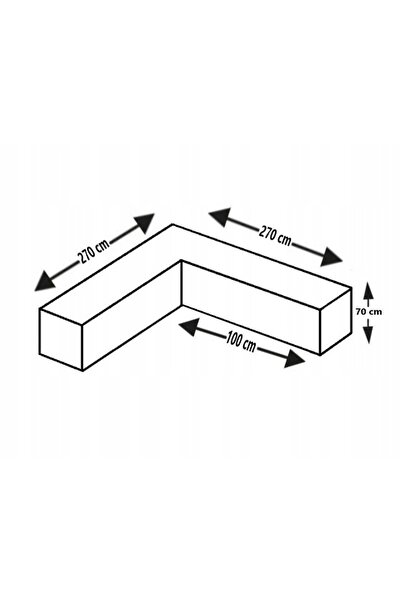 NO BRAND Husă pentru mobilier de grădină în formă de L 270x270x100xh70 cm - E...