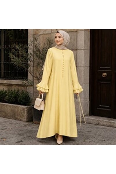 Sahra Vera Sarı Kuplu Kaplama Düğmeli 5160
