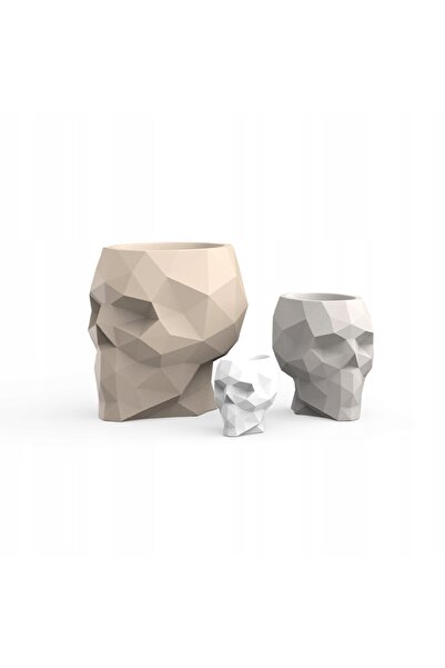 NO BRAND ghiveci de birou alb în formă de craniu NANO SKULL de Vondom