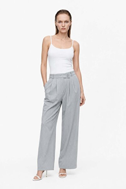HAKKE Striped Cross-Waisted Casual Trousers