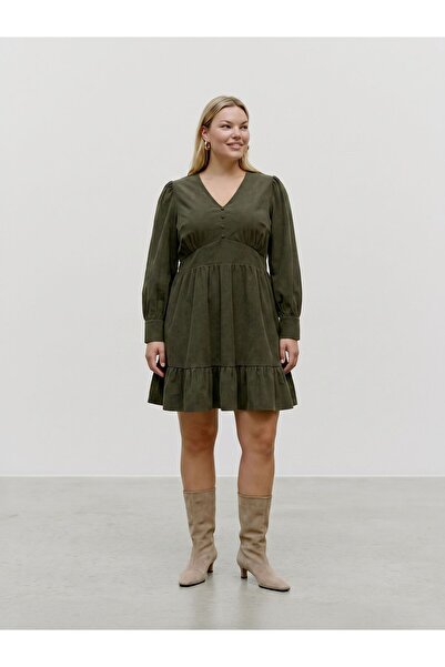 Veromoda Curve Kleid mit Schößchen VMCELLY Kurzes Kleid