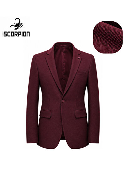 Plus Scorpion Sacou bărbătesc texturat Slim Fit, texturat, ușor elastic pentr...