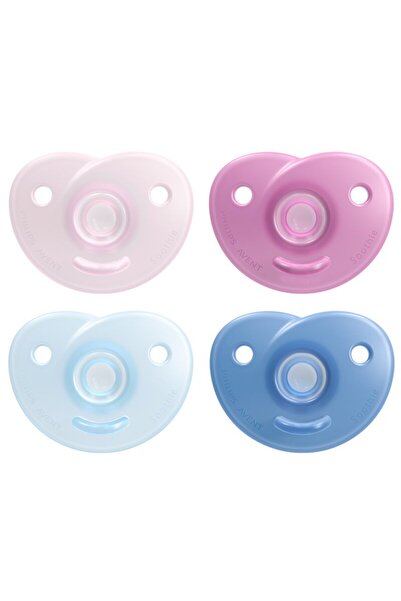 Philips Set 2 suzete bebelusi, Avent, Silicon medical moale, Design dintr-o b...