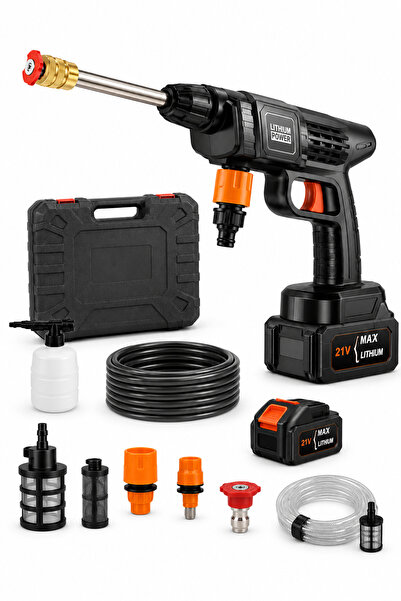 Generic Brand Cordless High Pressure Washer Gun 21V — Portable Car Wash & Gar...