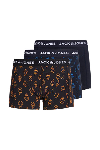 Jack & Jones Jack Jones Jacdale Smiley Trunks 3 Pack Sn Men's Black Boxer