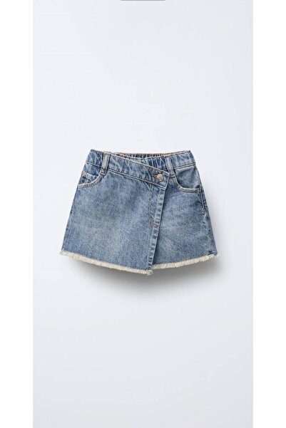 NOBLEKIDS Girl's Denim Shorts Skirt Blue