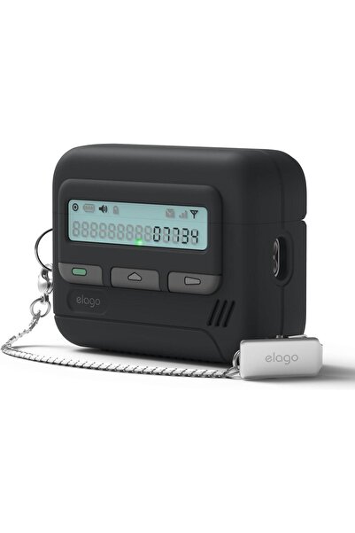Elago Θήκη AirPods Pro 3rd Gen Pager Hang Case Σιλικόνης & Μεταλλικό Λουράκι ...