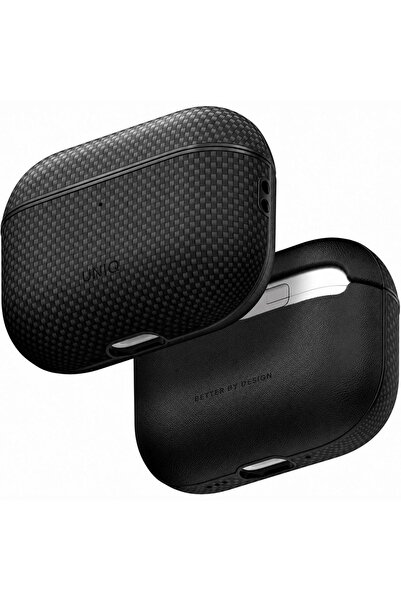 uniq Θήκη AirPods Pro 3rd Gen Keva Prime Σκληρή από Aramid Fiber - Carbon Black