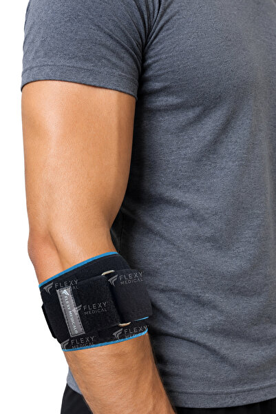 Flexy Medical Blue Epicondylitis Bandage Elbow Brace Sports Elbow Band with S...