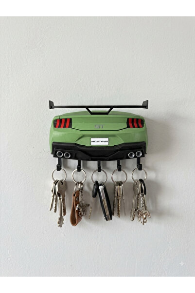 Mustang GT Tasarımlı 3D Dekoratif Duvar Anahtarlığı