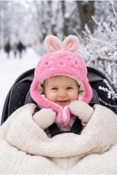 Aware Time 0-12 Months Figured Plush Baby Girl & Child Beanie