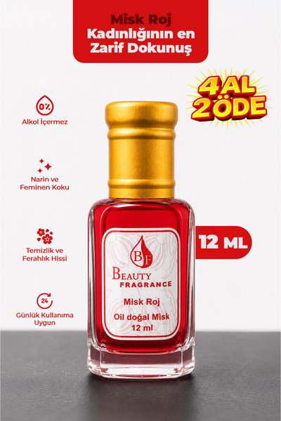 BF BEAUTY FRAGRANCE Misk Roj 12 ml Alkolsüz Misk Yağı