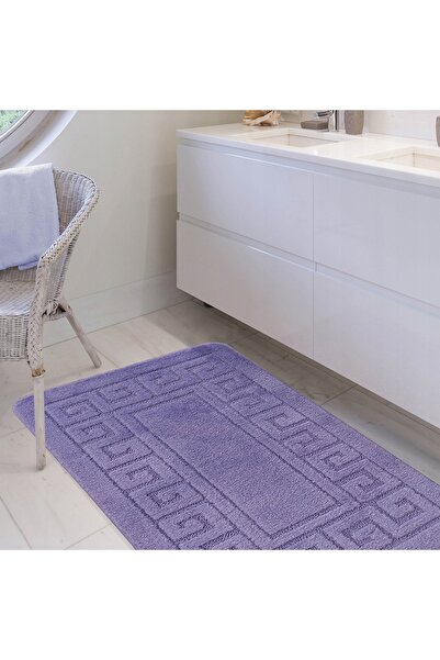 NO BRAND Covorașe de baie cu decupaj, etnice, mov lila închis, set (50 cm)