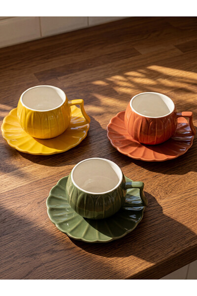 LC Waikiki Rmz Gi̇yi̇m Farkiyla 3-Person Porcelain Coffee Cup Set