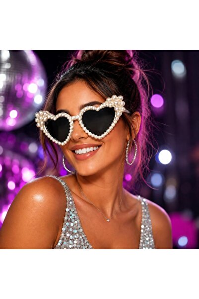 NW NessiWorld After party pearl stone heart glasses
