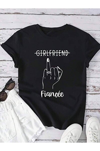 21JNRY Girlfriend FiancéE Bachelorette Party Engaged Ring Finger Fun Graphic ...