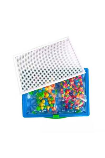Generic 296-Piece Creative Mosaic Pegboard Puzzle Set, Mushroom Nails Pegboar...