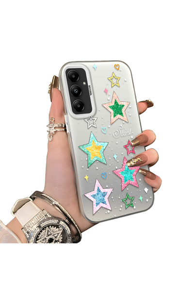 Hontinga For Samsung Galaxy A05S Compatible Silicone Edge Hard Back Case Star...
