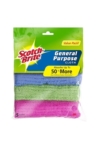 Generic Scotch-Brite Microfiber Cloth General Purpose, Value pack 5 units/pac...