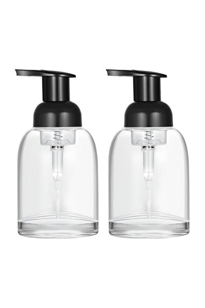 Generic 2 Pack Thick Clear Glass Jar Soap Dispenser with Foaming Pump, 250ml ...