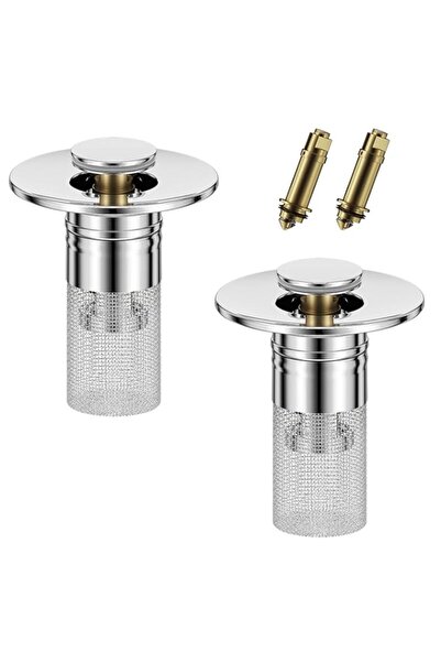 Generic 2PCS Bathroom Sink Stopper Hair Catcher for 1.1-1.29Inch Hole, Pop Up...