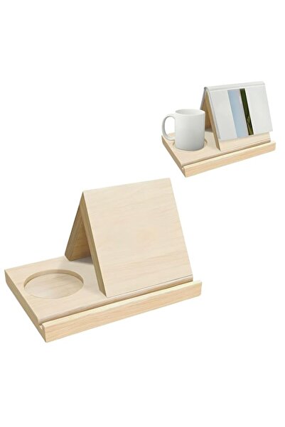 Generic Triangle Book Holder with Cup & Coffee Drink Holder, Desk & Nightstan...