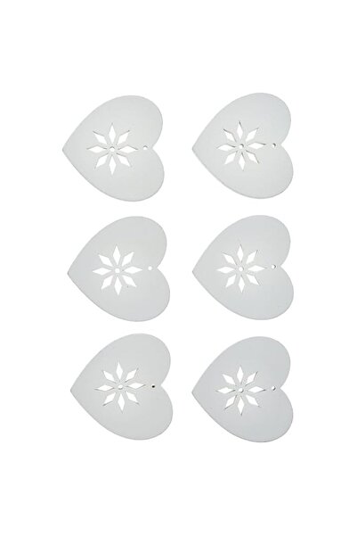 Generic Brand KASTWAVE Rosymoment Heart Shape Wooden Decoration 6 Pieces, Pen...