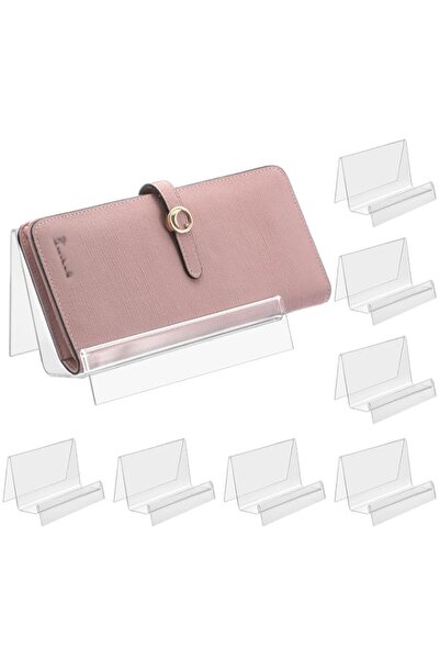 Generic Brand JUXYES Pack of 8 Clear Acrylic Wallet & Handbag Display Stand f...