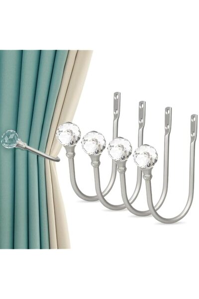Generic Gudui Curtain Holdbacks, 4 Pack Curtain Holders for Wall, Decorative ...