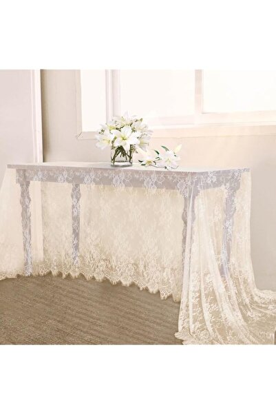 Generic B-COOL Ivory Lace Tablecloth 60 X120 Inches Rectangle Vintage Embroid...