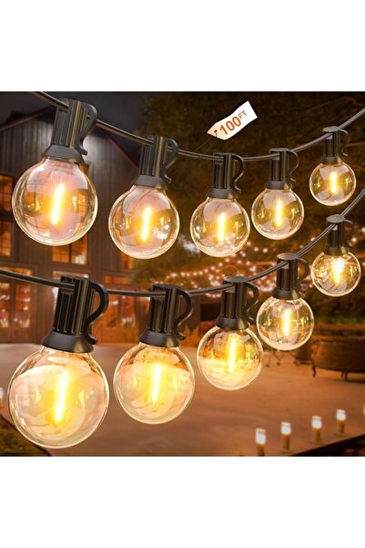 Generic Brand GLUROO LED String Lights 30M/100FT G40 Festoon Lights Outdoor M...