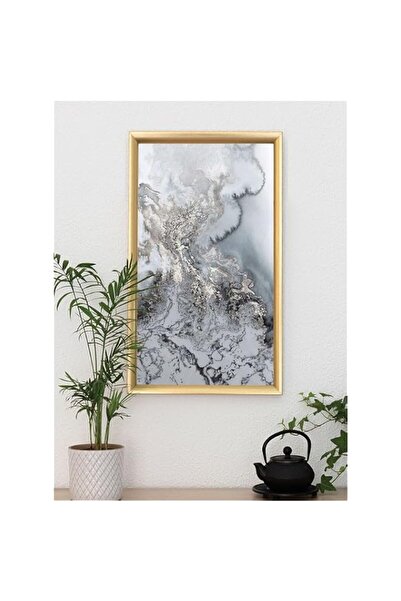 Generic Brand 'Grey Marble' Digitally Printed Wall Poster with Photo Frame by...