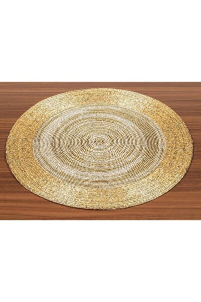 Generic 2-Piece Wire Beaded Round Placemats for Dining Table 13 Inches, Glass...
