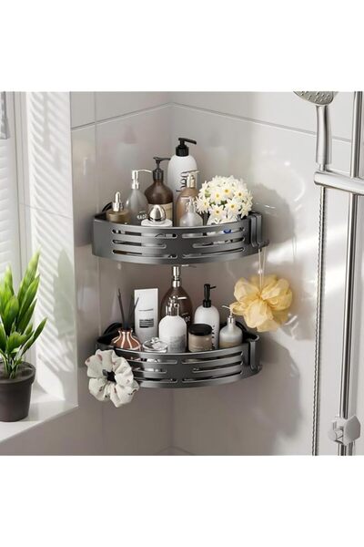Generic Corner Shower Caddy, 2 Pcs Stainless Steel Bathroom Organizer, Shower...