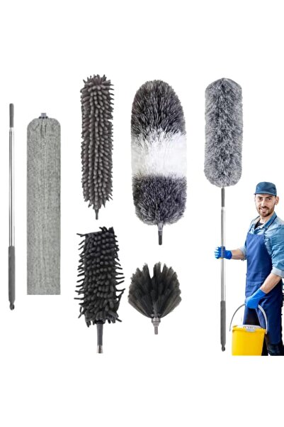 Generic Horizon 7 Pcs Feather Duster with 30-100 Inch Extendable Pole, Remova...