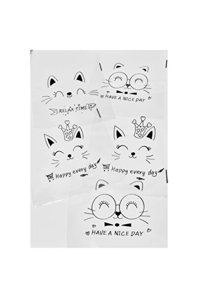 Generic 50 Cute cat 😻 Snack Sandwich bags for kids with smiles and lovely me...