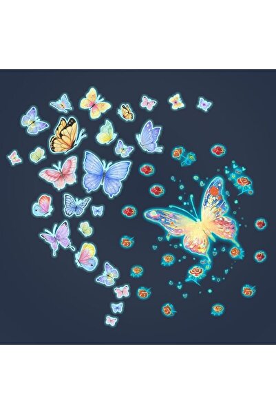 Generic Brand SYOSI 2 Pieces Glow in The Dark Butterfly Wall Stickers, Colour...