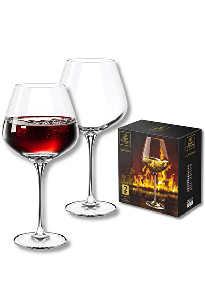 WILMAX ENGLAND Set 2 Pahare Vin Crystalline, 880 ml, Sticlă Transparentă, cu ...