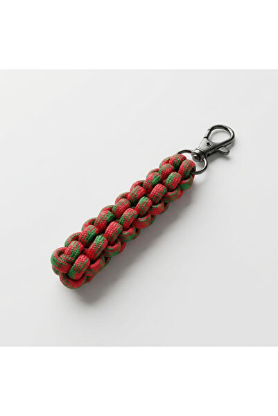 PARACORD ALPİN /Kırmızı&Yeşil Kare Örgü Çanta & Ekipman Klipsi