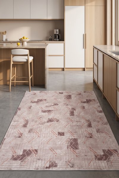 tropikal home Modern Desen Baskılı Dekoratif Kaymaz Taban Yıkanabilir Halı Yo...