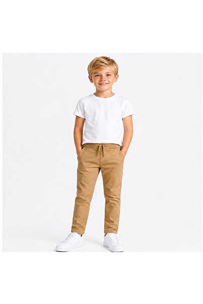 ZEYCEN Children's Lycra Elastic Waist Linen School Trousers Primary School-Mi...