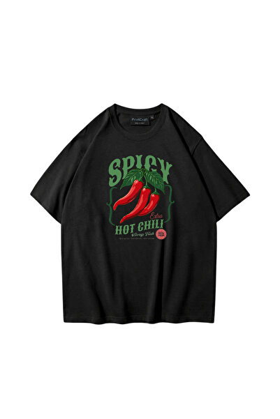 Gölge Store Μπλουζάκι Hot Chili Μαύρο PrintCraft