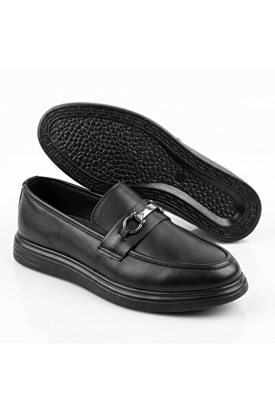 RAYVORA Men's Matte Leather Classic Shoes with Buckle and Laceless Poly Sole,...