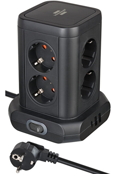 Brennenstuhl Prelungitor tip turn Brennenstuhl, 8 prize, 2 X USB A, 1 X USB-C...