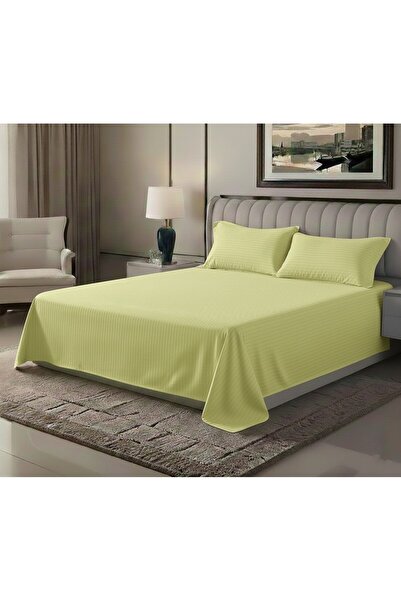 MAXQON ® 3-Piece Flat Bed Sheet Set – Double Size Flat Sheet (230x255 cm) wit...