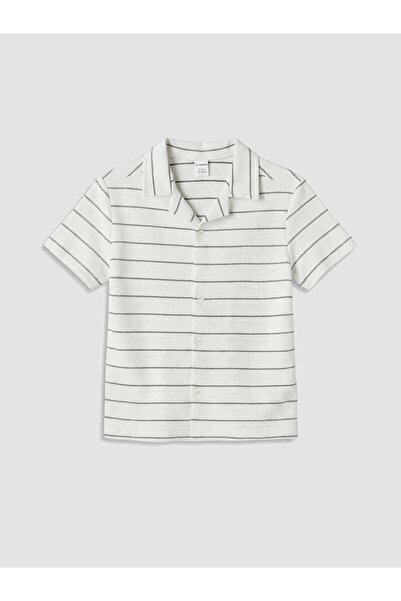 LC Waikiki Nevavm Striped Boy's Shirt with Difference
