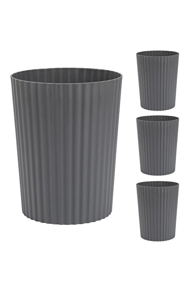 Generic JiatuA Small Trash Can Round Wastebasket Plastic Garbage Container Bi...