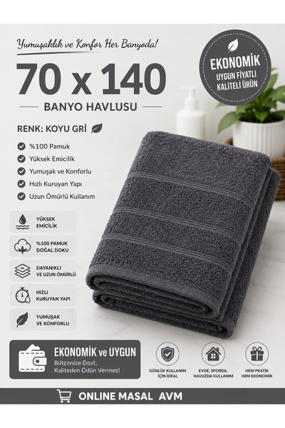 Online Masall AVM Икономична (1 брой) кърпа за баня 70x140, кърпа за тяло, по...
